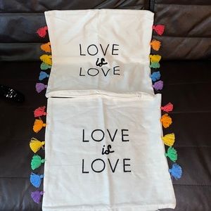 “LOVE IS LOVE” Pillow Covers ❤️❤️ two